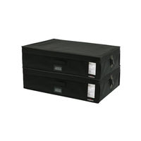 Lot de 2 coffres rigides sous-vide Compactor noirs "Infinity" XXL