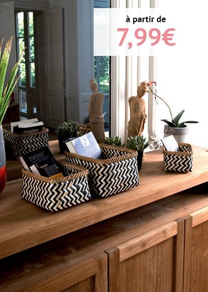 Paniers de rangement naturel "Zebra" | Compactor