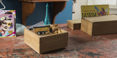 Boîte de rangement en bois