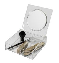 Boite de rangement maquillage avec miroir transparent