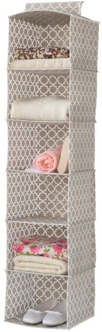 Étagère souple à suspendre 6 niveaux taupe "Madison"