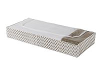Housse de rangement dessous de lit beige "Ikat"