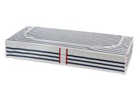 Housse de rangement dessous de lit bleue et blanche "Marinière"