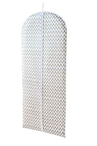 Housse longue pour vêtements beige "Ikat"