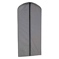 Housse longue pour vêtements noire "Vichy"