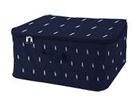 Housse de rangement zippée bleu marine "Kasuri"