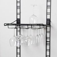 Kit de rangement mural pour verres noire "Walltech"