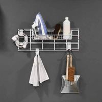 Kit de rangements muraux blancs petit modèle buanderie "Walltech"