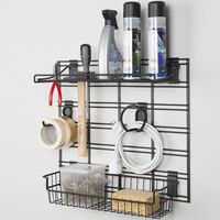 Kit de rangements muraux garage noirs pour outils "Walltech"