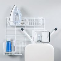 Kit de rangements muraux blancs pour table à repasser "Walltech"