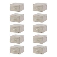Lot de 10 coffres rigides sous-vide Compactor beiges "2.0" M