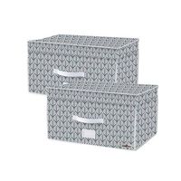 Lot de 2 coffres rigides sous-vide Compactor bleus "Missy" XL