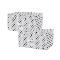 Lot de 2 coffres rigides sous-vide Compactor blancs "Tropic" XL