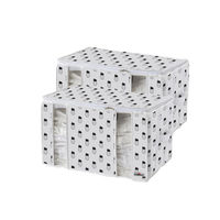 Lot de 2 housses souples sous-vide Compactor blanches "Tropic" M