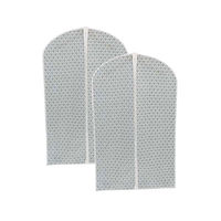 Lot de 2 housses courtes pour vêtements bleues "Missy"
