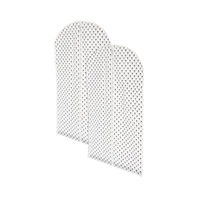 Lot de 2 housses courtes pour vêtements blanches "Tropic"