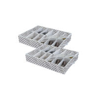 Lot de 2 housses de rangement pour chaussures blanches "Tropic"