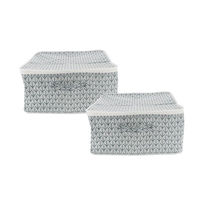 Lot de 2 housses de rangement zippées bleues "Missy"