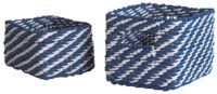 Lot de 2 paniers de rangement bleu marine "Lisou"