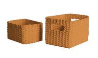 Lot de 2 paniers de rangement orange "Lisou"