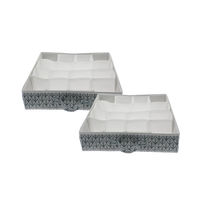 Lot de 2 organisateurs de tiroir souples bleus "Missy"