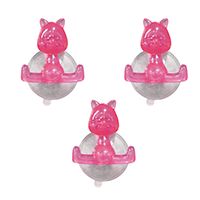 Lot de 3 Funny hooks Chat rose