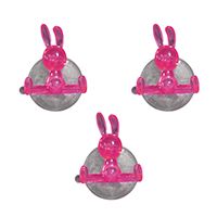 Lot de 3 Funny hooks Lapin Rose
