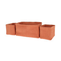 Lot de 3 paniers de rangement orange "Noah"