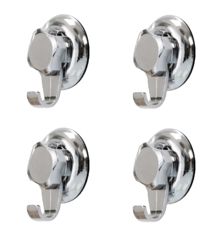 Lot de 4 grands crochets à ventouse argent "Bestlock"