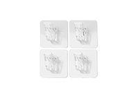 Lot de 4 pinces auto-adhésives "Clip"