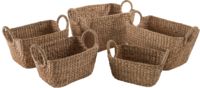 Lot de 5 paniers de rangement naturels "Caracas"