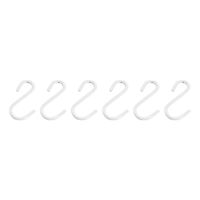 Lot de 6 crochets pour rangement mural blancs "Walltech"
