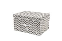 Coffre rigide sous-vide Compactor beige "Ikat" XL