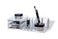 Rangement maquillage et bijoux avec 2 tiroirs transparent