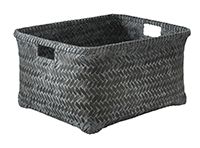 Panier de rangement gris anthracite "Dalat" L