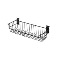 Panier de rangement mural noir "Walltech" L