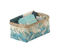 Panier de rangement bleu "Nouméa" S