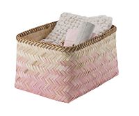 Panier de rangement rose "Nouméa" L