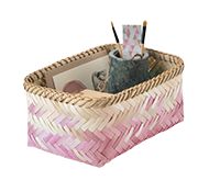 Panier de rangement rose "Nouméa" M