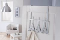 Patère de porte métal 5 crochets "Tour Eiffel"