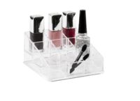 Rangement maquillage pour vernis 9 compartiments transparent