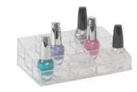 Rangement maquillage pour vernis 15 compartiments transparent