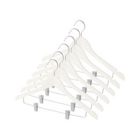 Lot de 6 cintres à pinces blancs «Ecume»