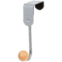 Patère de porte métal 1 crochet bois "Uno"