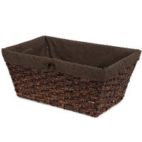 Panier de rangement rectangulaire marron "Holva"