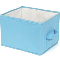 Cube de rangement en tissu bleu turquoise