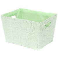 Panier de rangement rectangulaire vert "Lili"