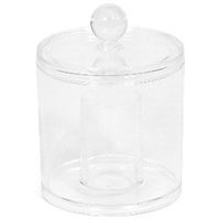 Rangement maquillage pour cotons-tiges et boules de cotons transparent