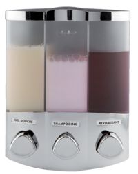 Distributeur de savon mural "Trio" chromé