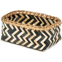 Panier de rangement noir et naturel "Zebra" S